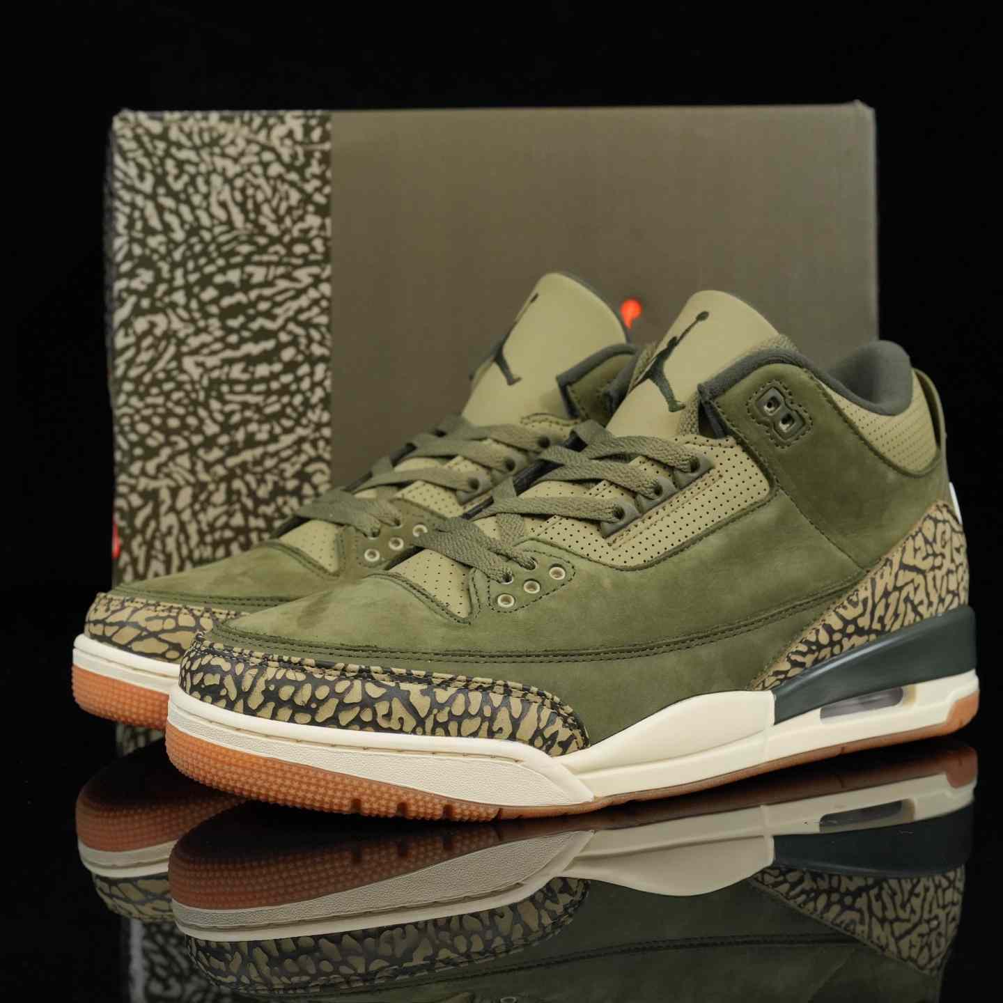 Air Jordan 3 “Medium Olive” Retro Lifestyle Sneakers DN3707-202 - DopestKickz