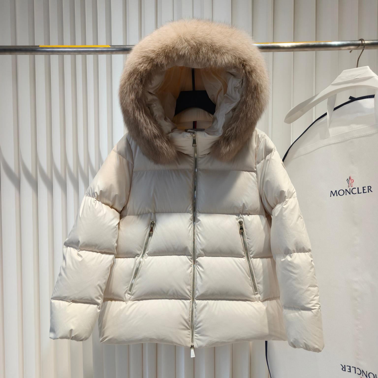 Moncler Laichefur Hooded Shearling-Trimmed Short Down Jacket - DopestKickz