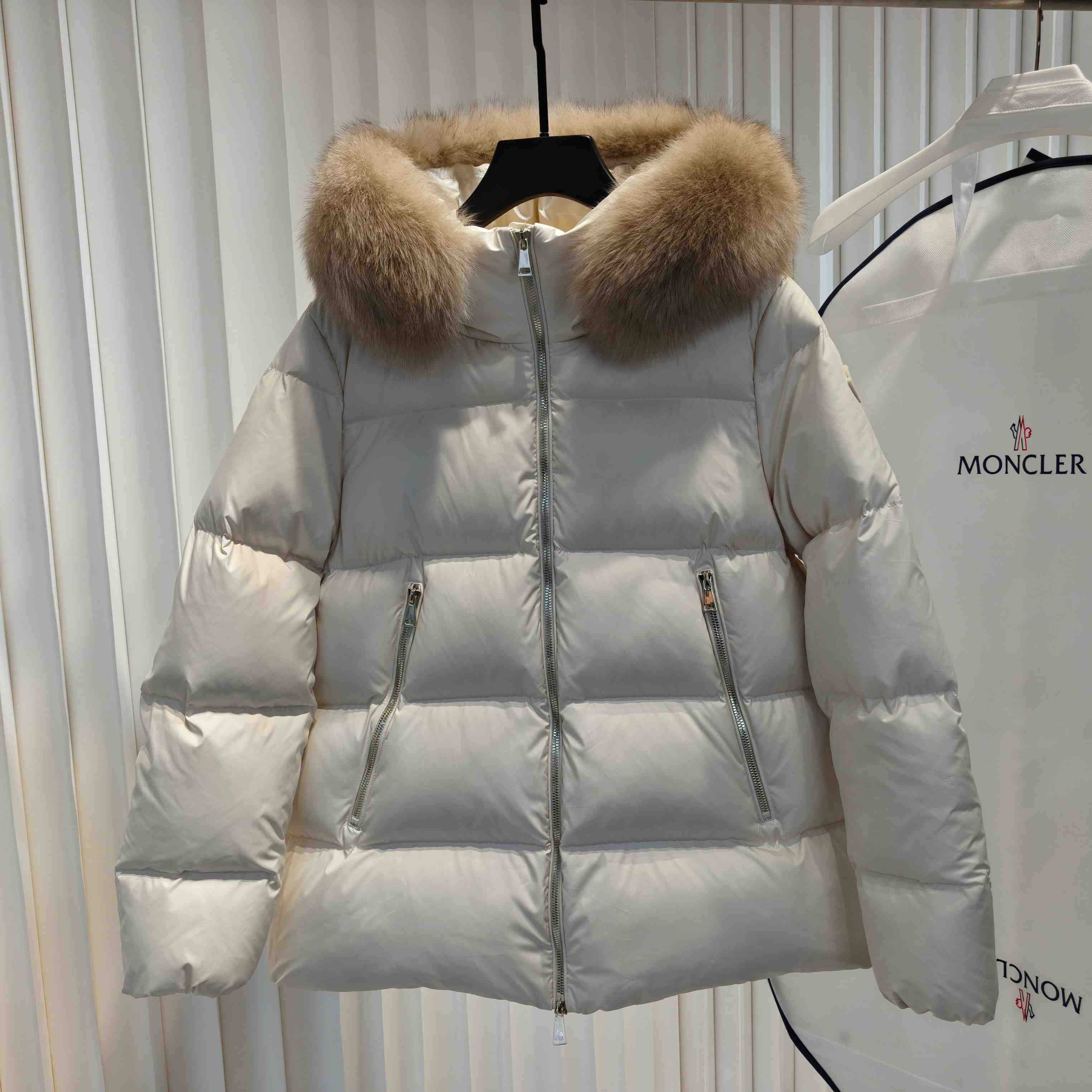 Moncler Laichefur Hooded Shearling-Trimmed Short Down Jacket - DopestKickz