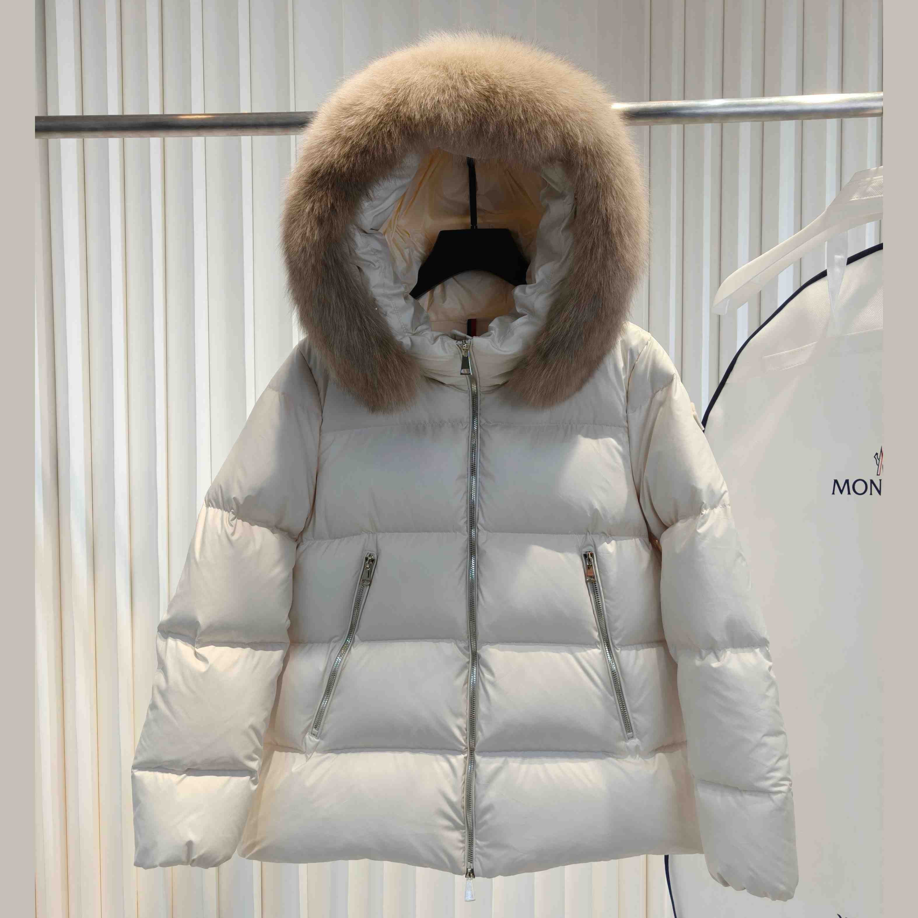 Moncler Laichefur Hooded Shearling-Trimmed Short Down Jacket - DopestKickz