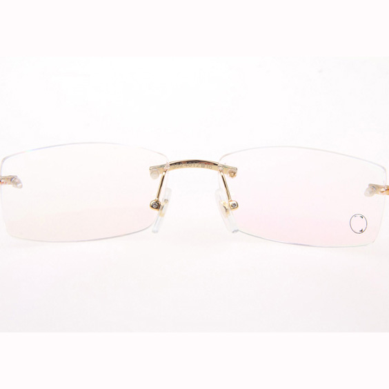 Cartier CT_3524012 White Mix Black Buffalo Eyeglasses In Gold - DopestKickz