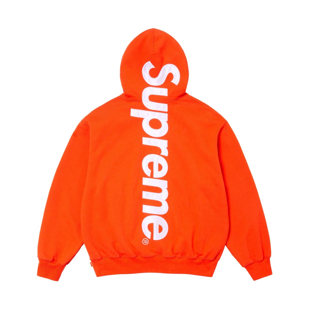 Supreme Satin Appliqué Hooded Sweatshirt - DopestKickz