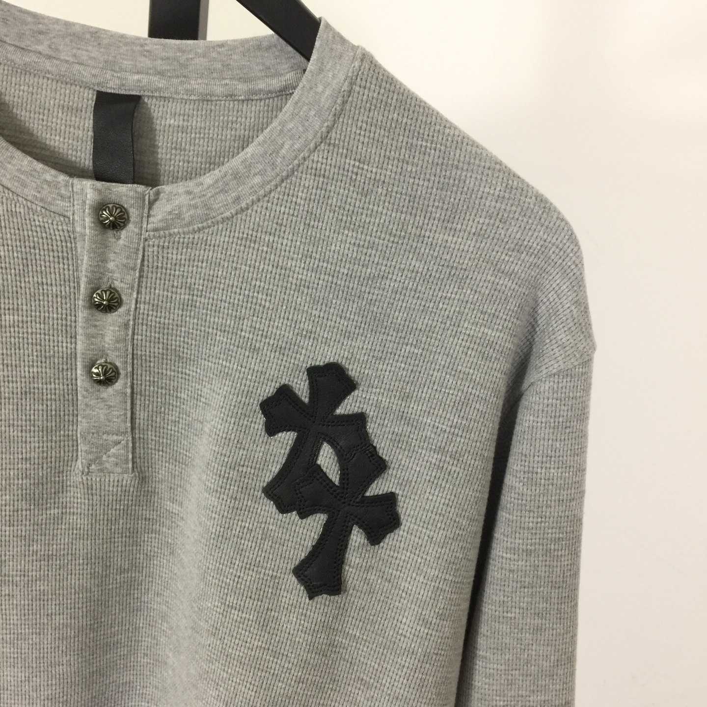 Chrome Hearts Waffle Henley Collar Long Sleeves - DopestKickz