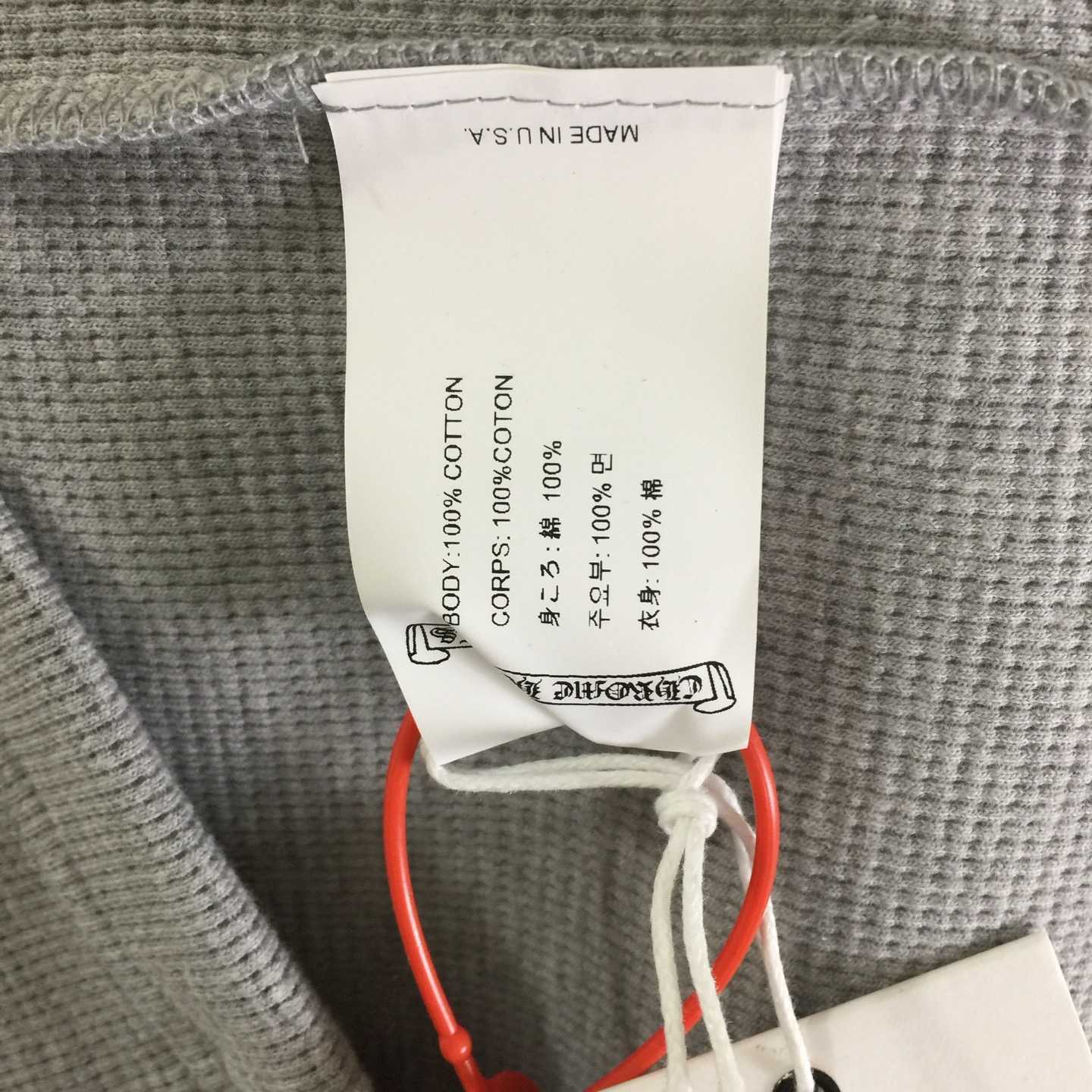 Chrome Hearts Waffle Henley Collar Long Sleeves - DopestKickz