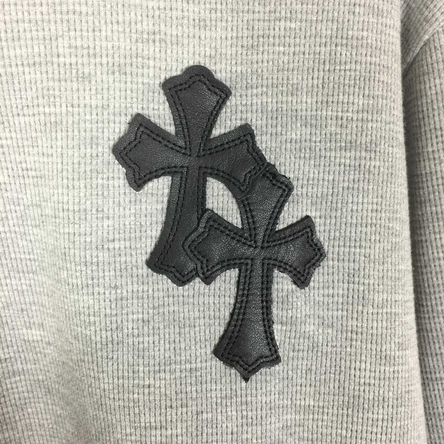 Chrome Hearts Waffle Henley Collar Long Sleeves - DopestKickz