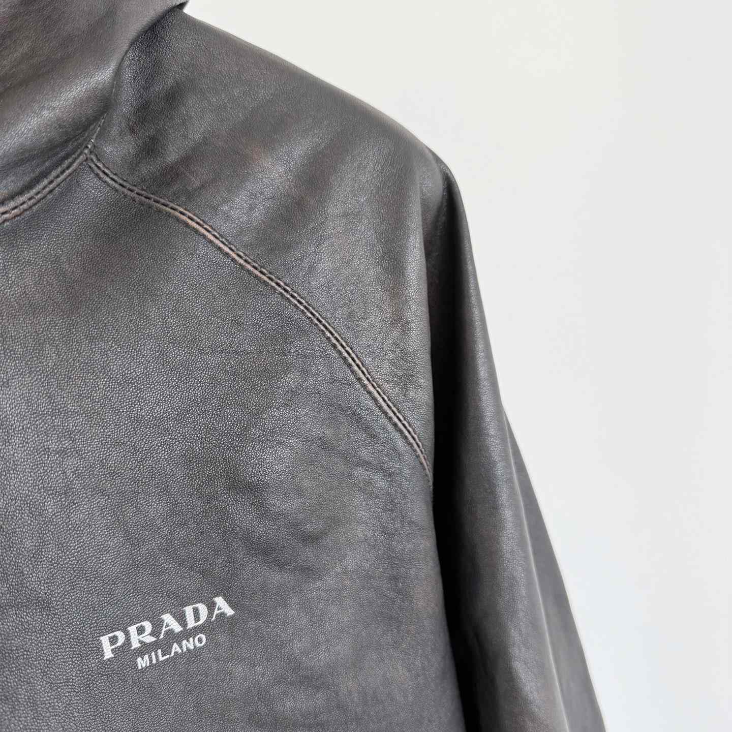 Prada Leather Hoodie - DopestKickz