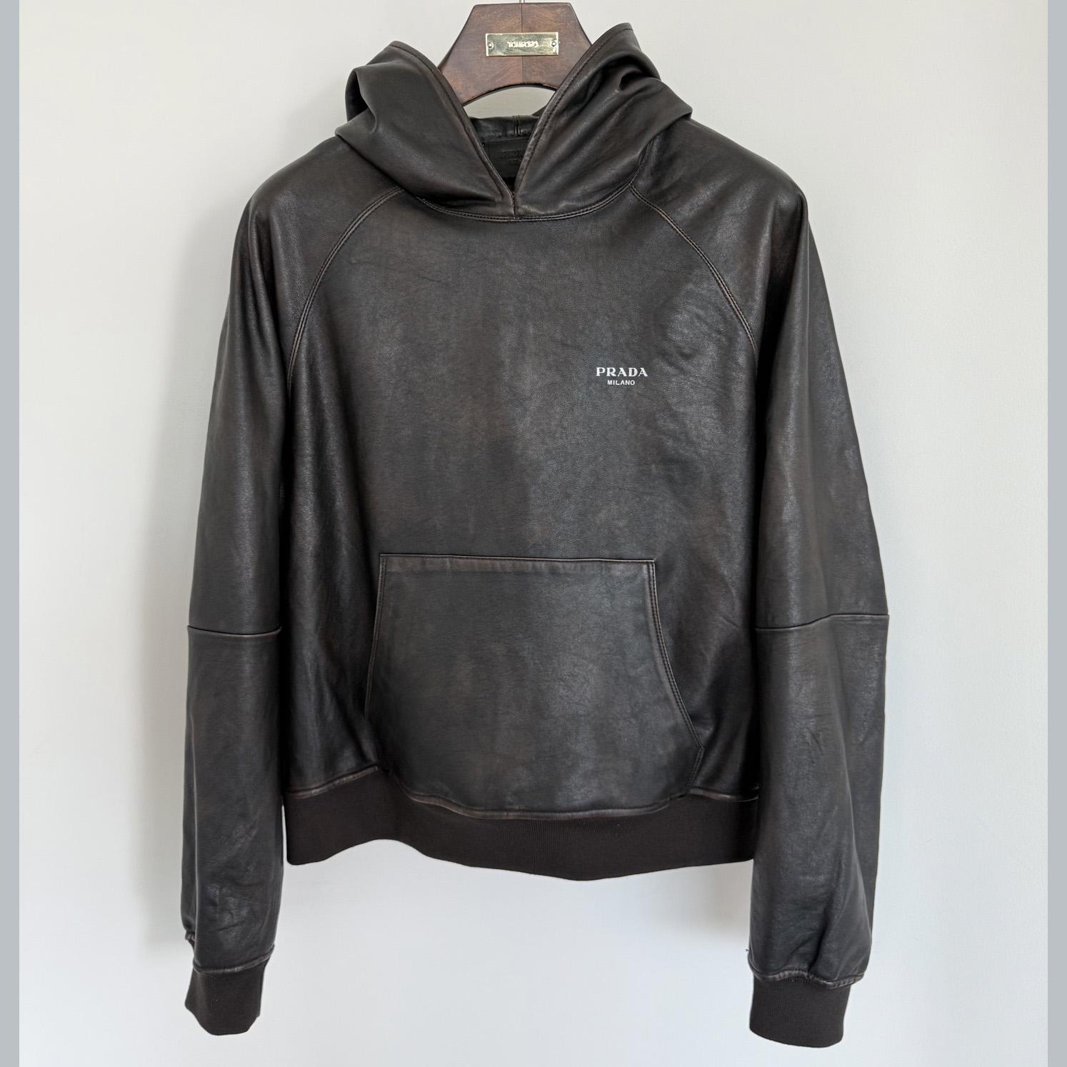 Prada Leather Hoodie - DopestKickz