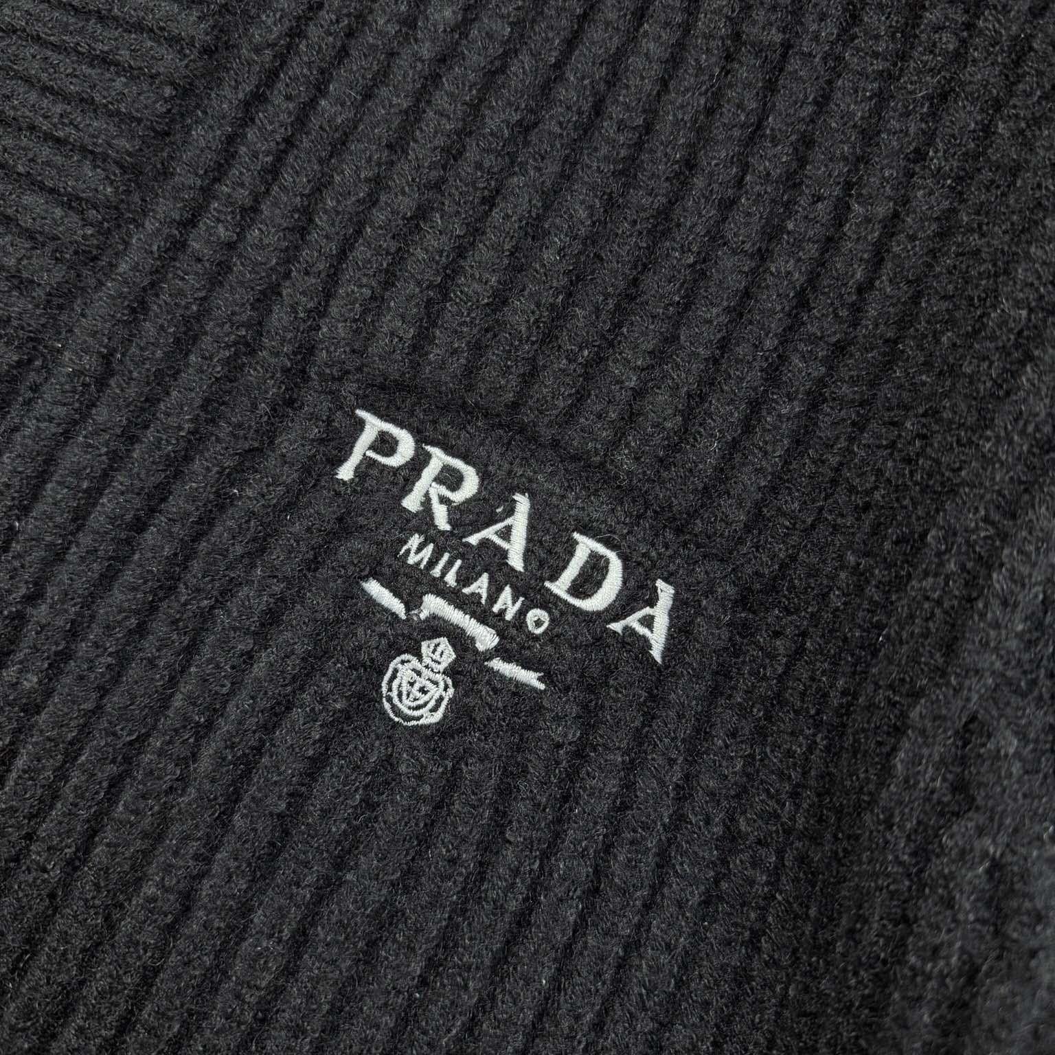 Prada Cashgora Ribbed-Knit Cardigan - DopestKickz