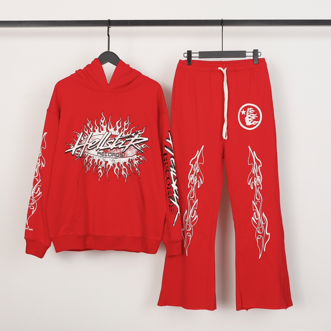 Hellstar Cotton Hoodie And Sweatpant - DopestKickz