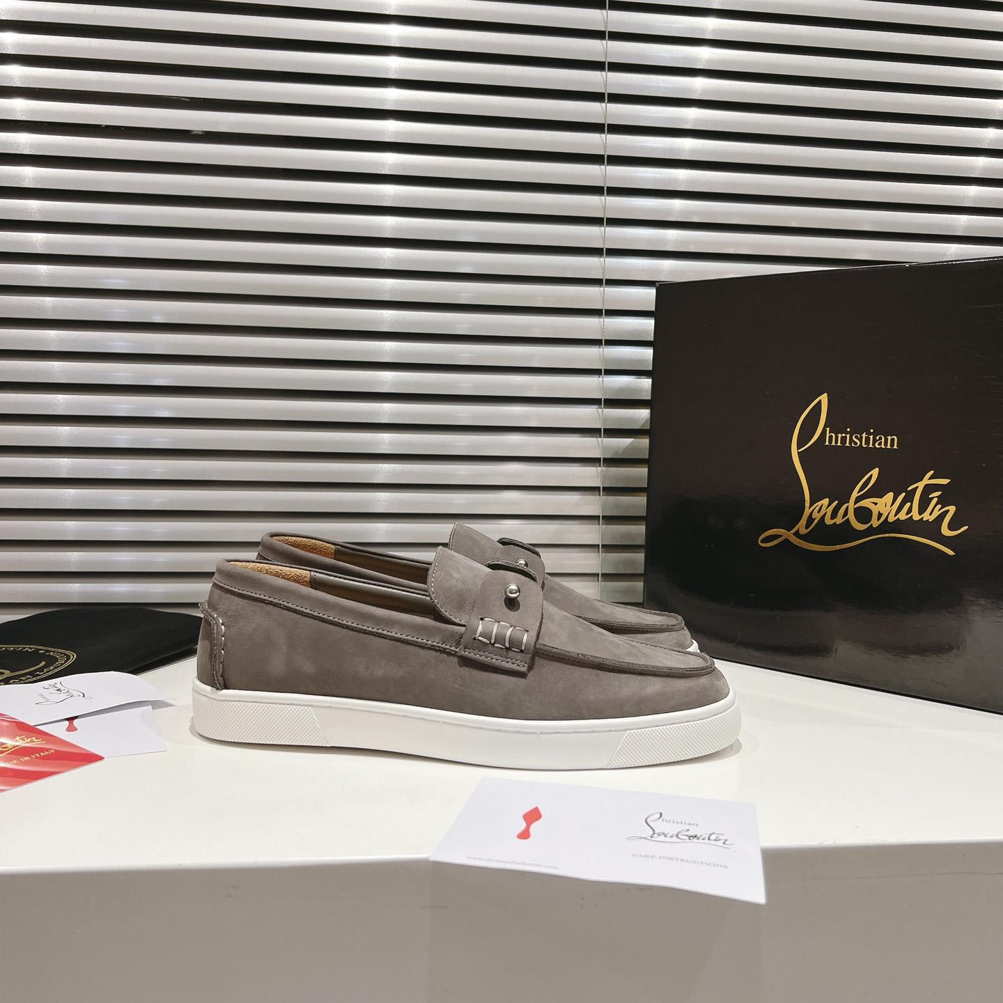 Christian Louboutin Boat Shoes - Reversed nubuck leather - DopestKickz