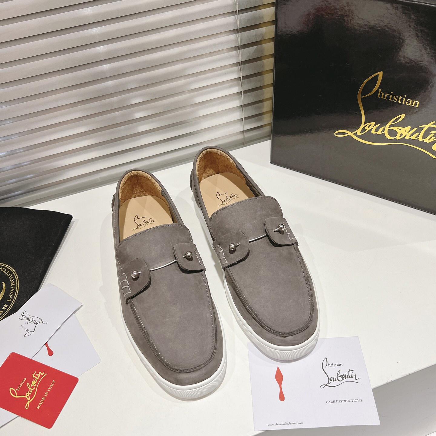 Christian Louboutin Boat Shoes - Reversed nubuck leather - DopestKickz