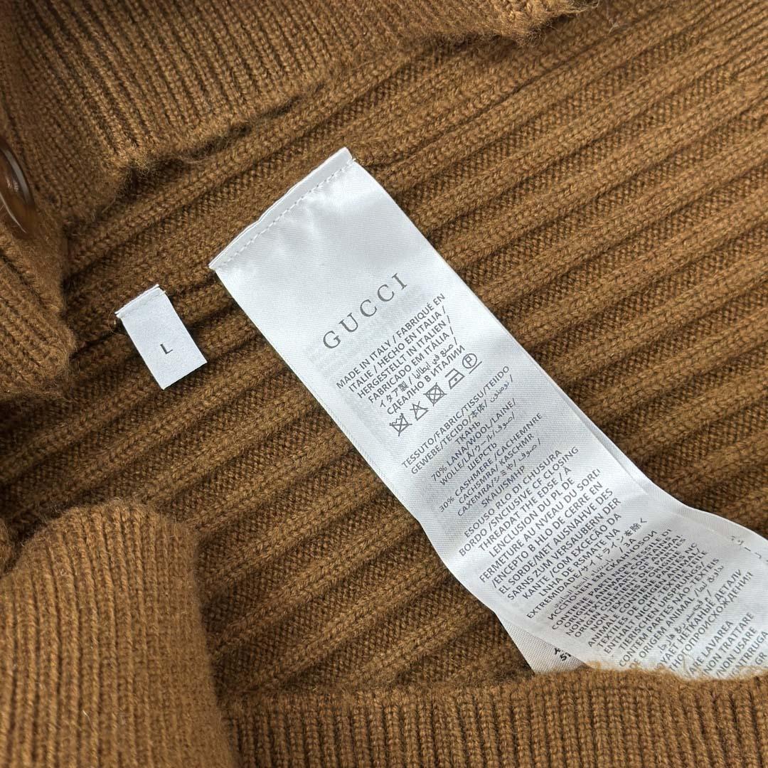 Gucci Rib Wool Cashmere Knit Cardigan - DopestKickz