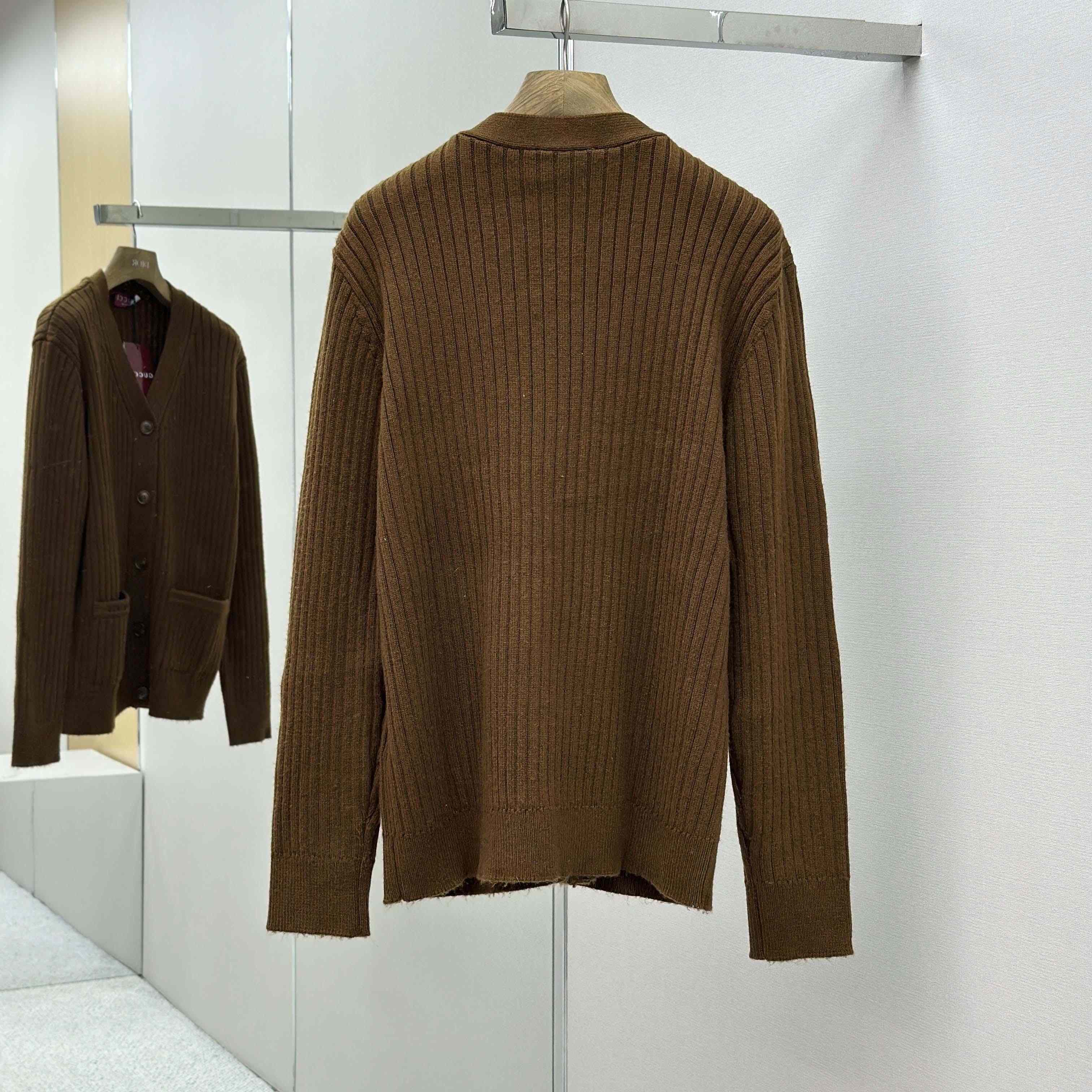 Gucci Rib Wool Cashmere Knit Cardigan - DopestKickz