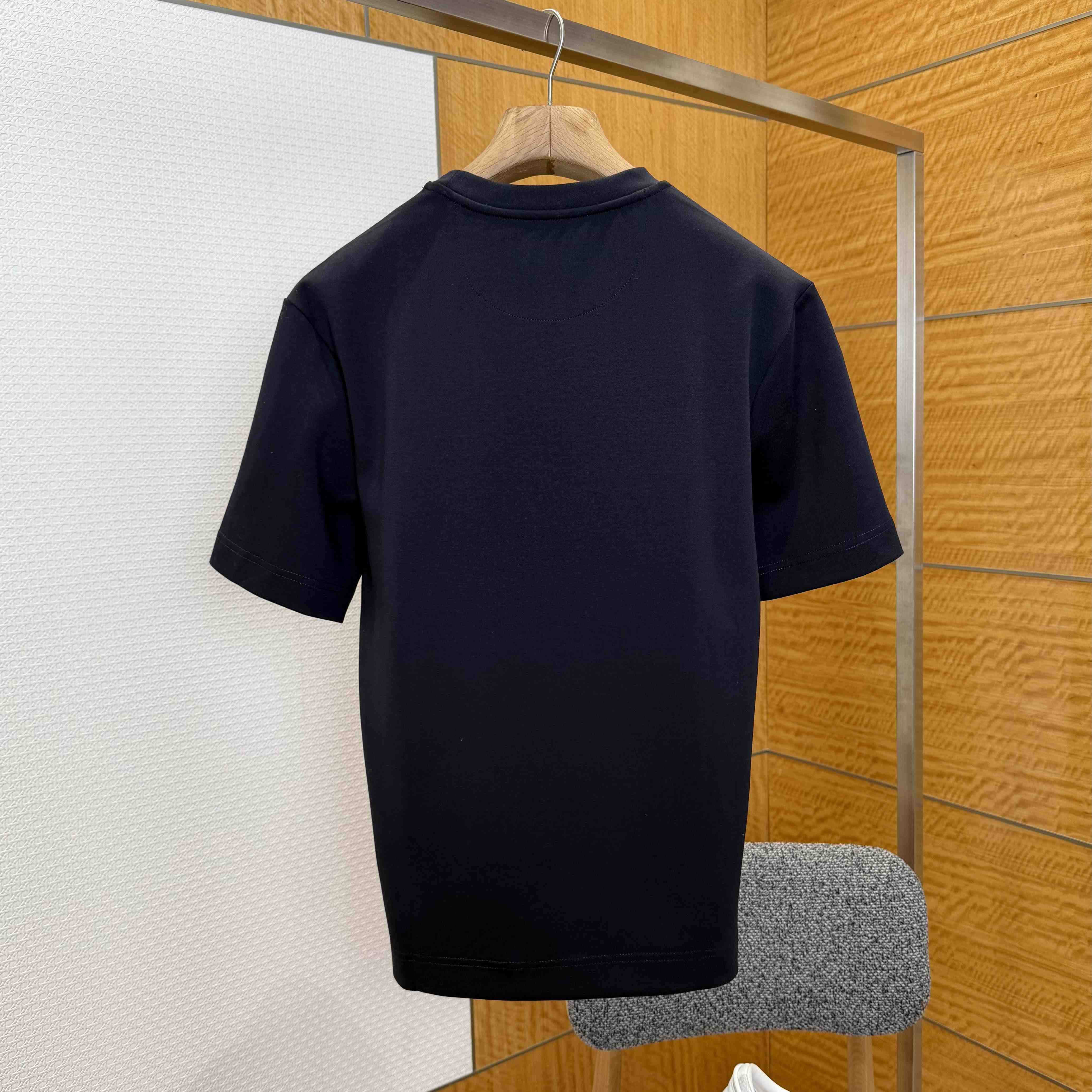 Fendi Dark Blue Cotton T-shirt - DopestKickz