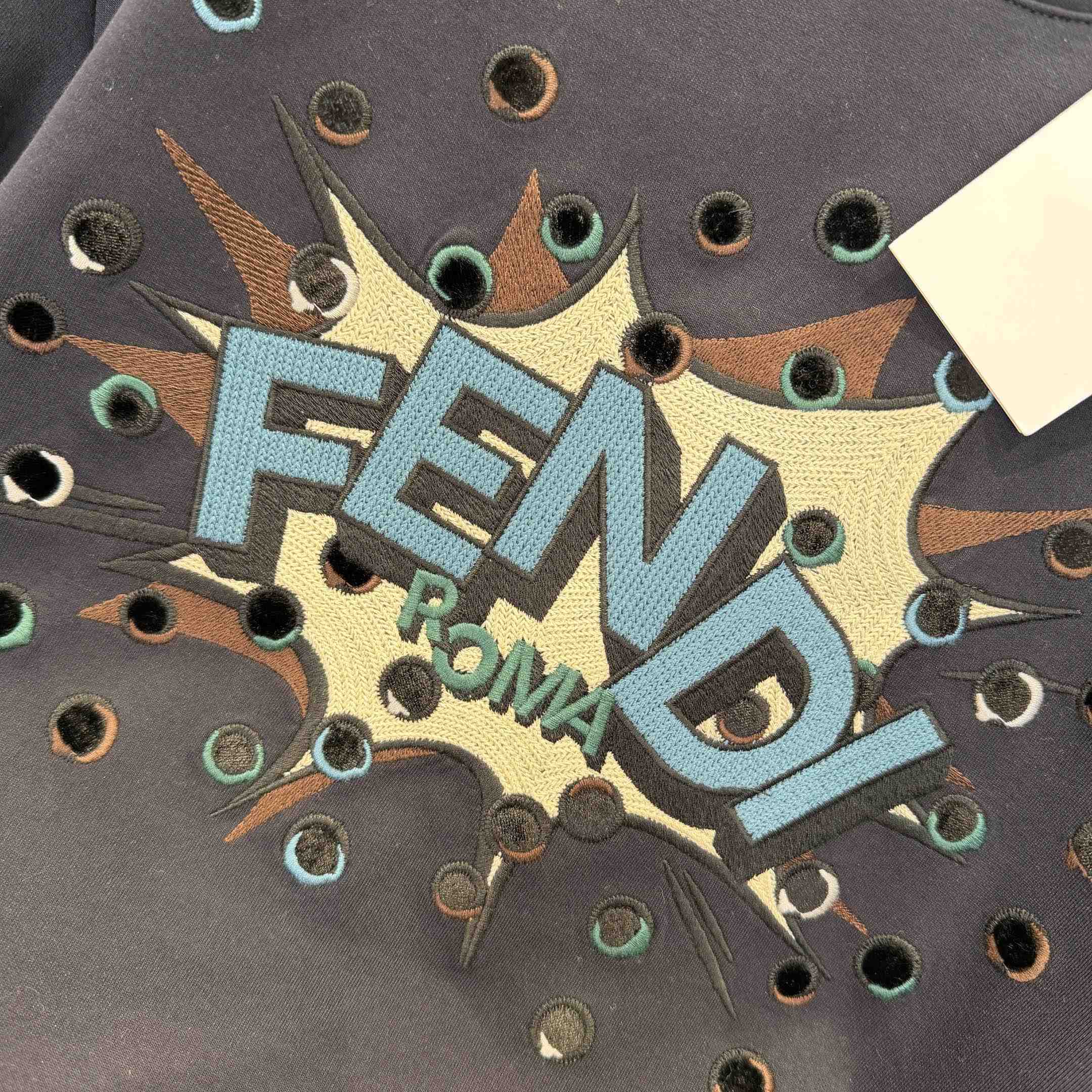 Fendi Dark Blue Cotton T-shirt - DopestKickz