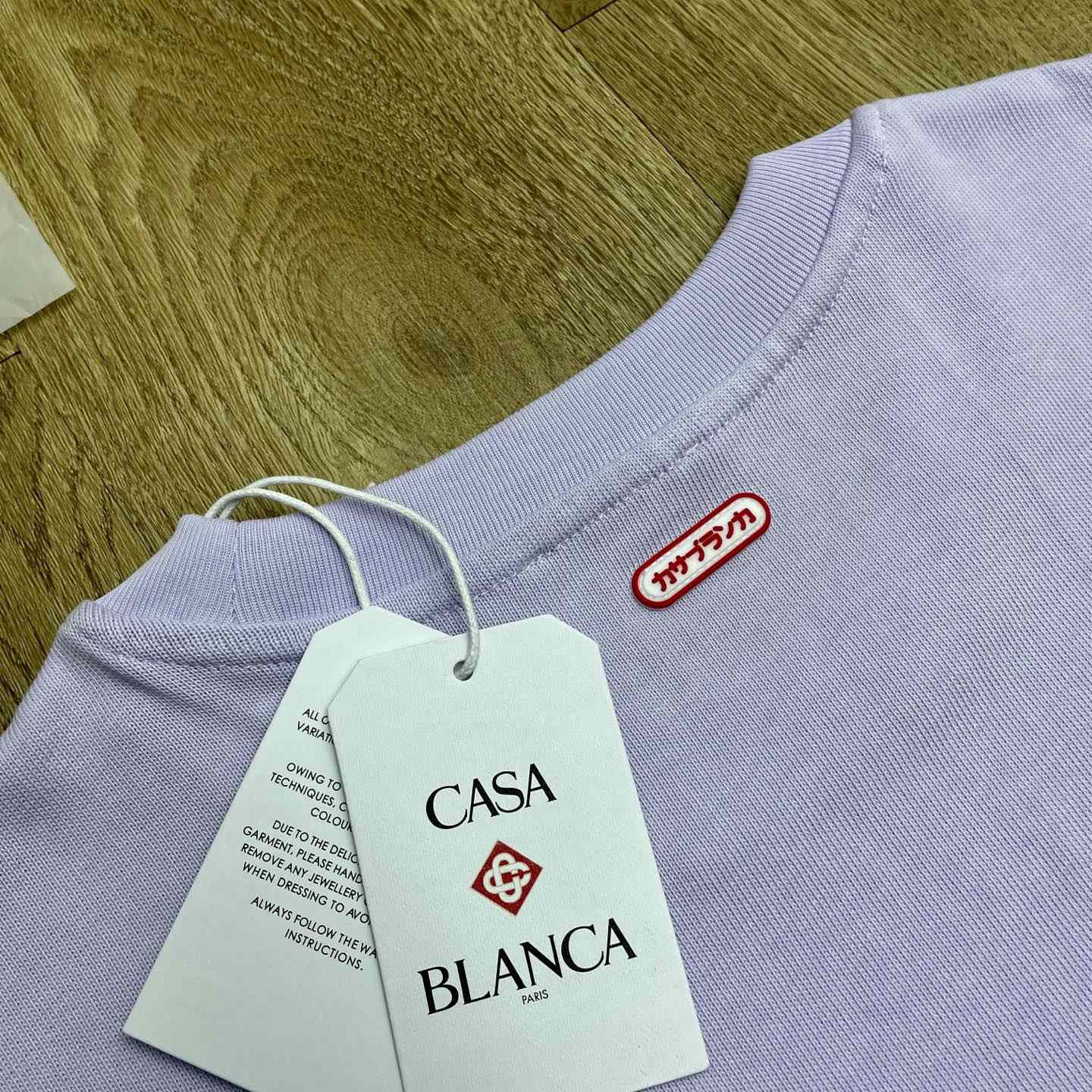 Casablanca Logo-patch Cotton T-shirt   C1089 - DopestKickz