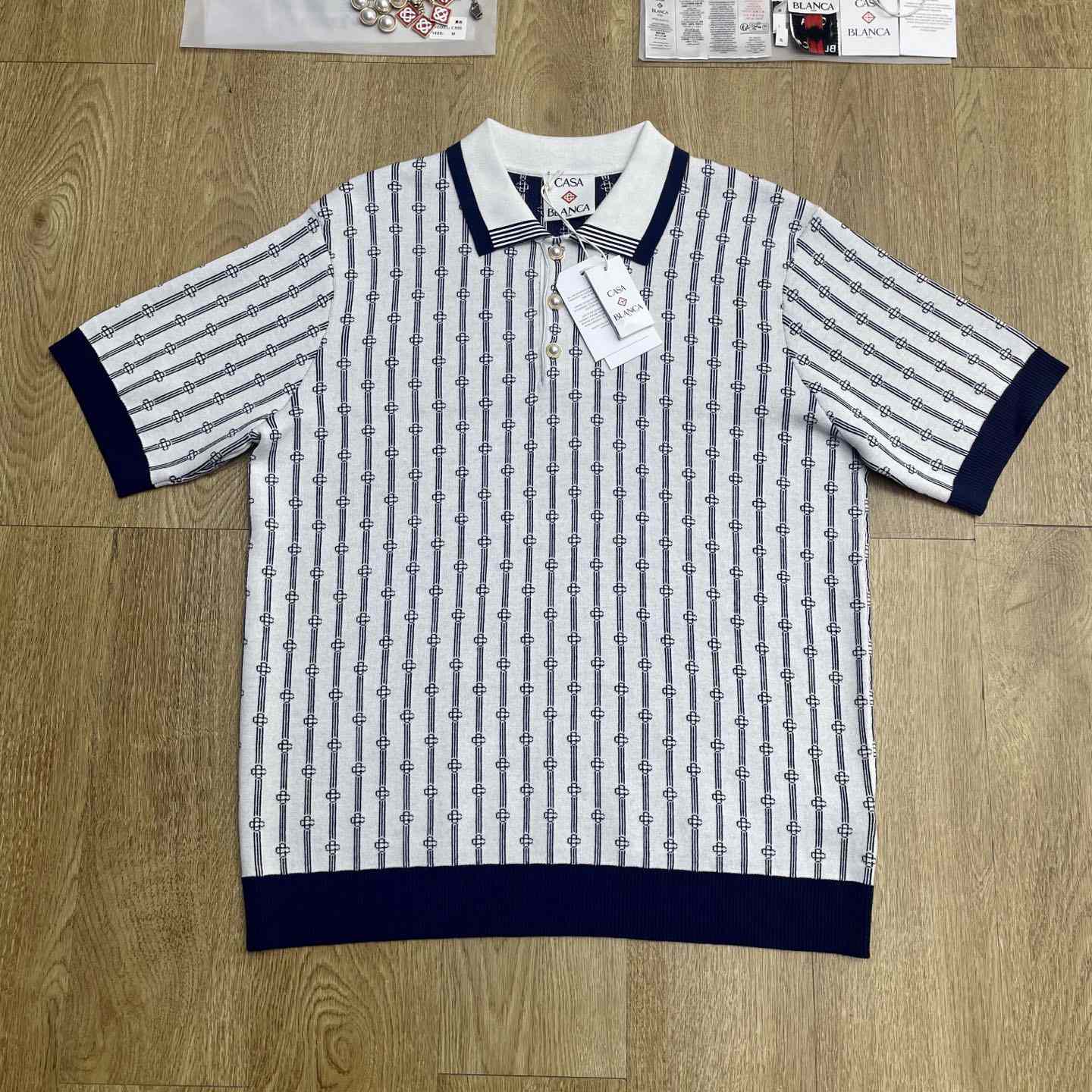 Casablanca Monogram Polo Shirt    D0112 - DopestKickz