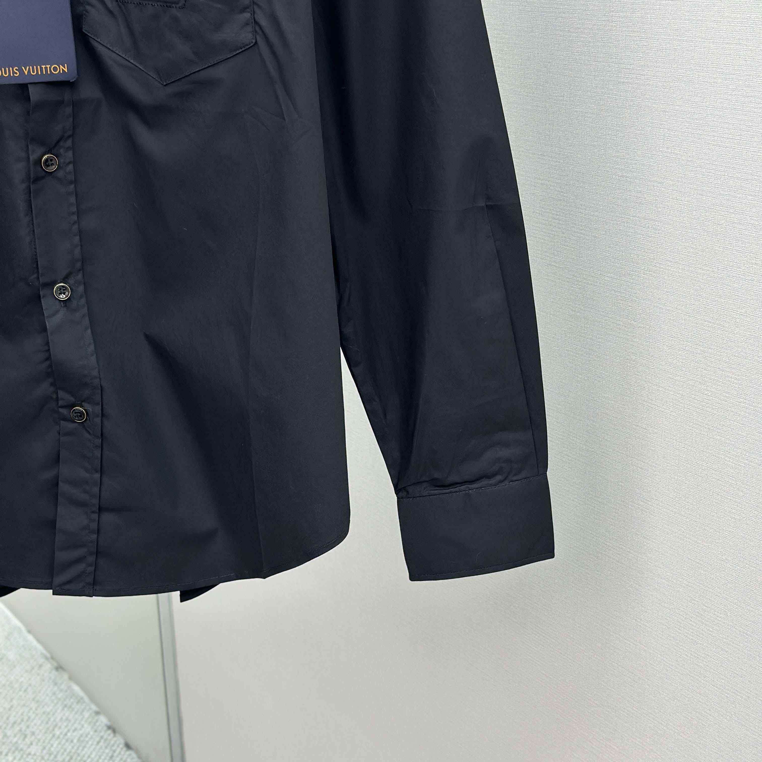 Louis Vuitton Embossed Signature Long-Sleeved Cotton Shirt    - DopestKickz