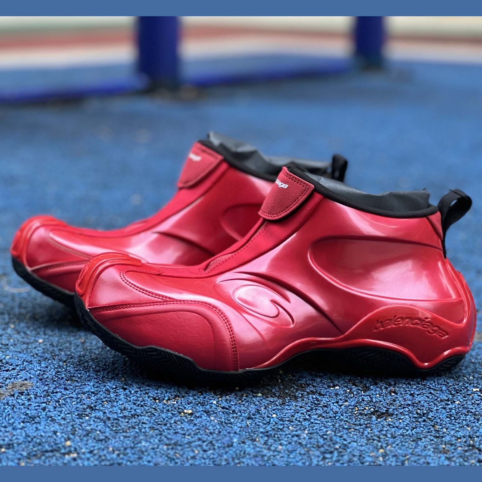 Balenciaga Basketball Sneaker 19th Edition “Black/Red” 824909WBKBM6010 - DopestKickz