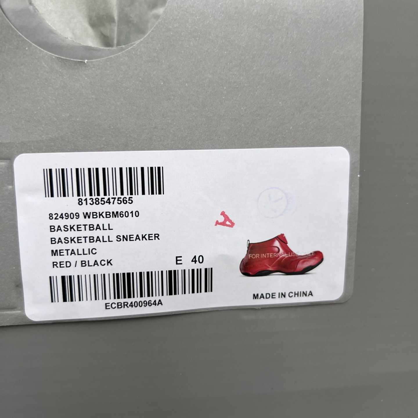 Balenciaga Basketball Sneaker 19th Edition “Black/Red” 824909WBKBM6010 - DopestKickz