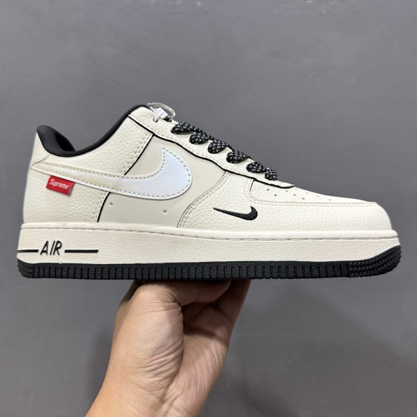 Supreme x Nike Air Force 1 ’07 Low “Sail / Black Trim” – XX3168-220 - DopestKickz