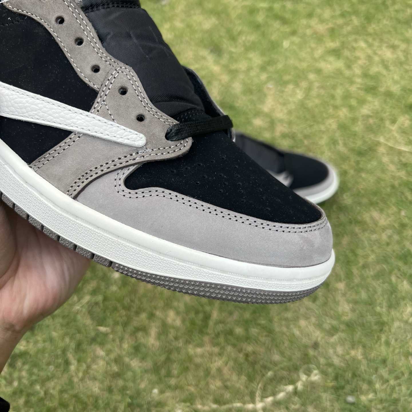 Travis Scott x Air Jordan 1 Low OG “Cactus Jack” Black/Grey Low-Top Sneaker DM7866-201 - DopestKickz