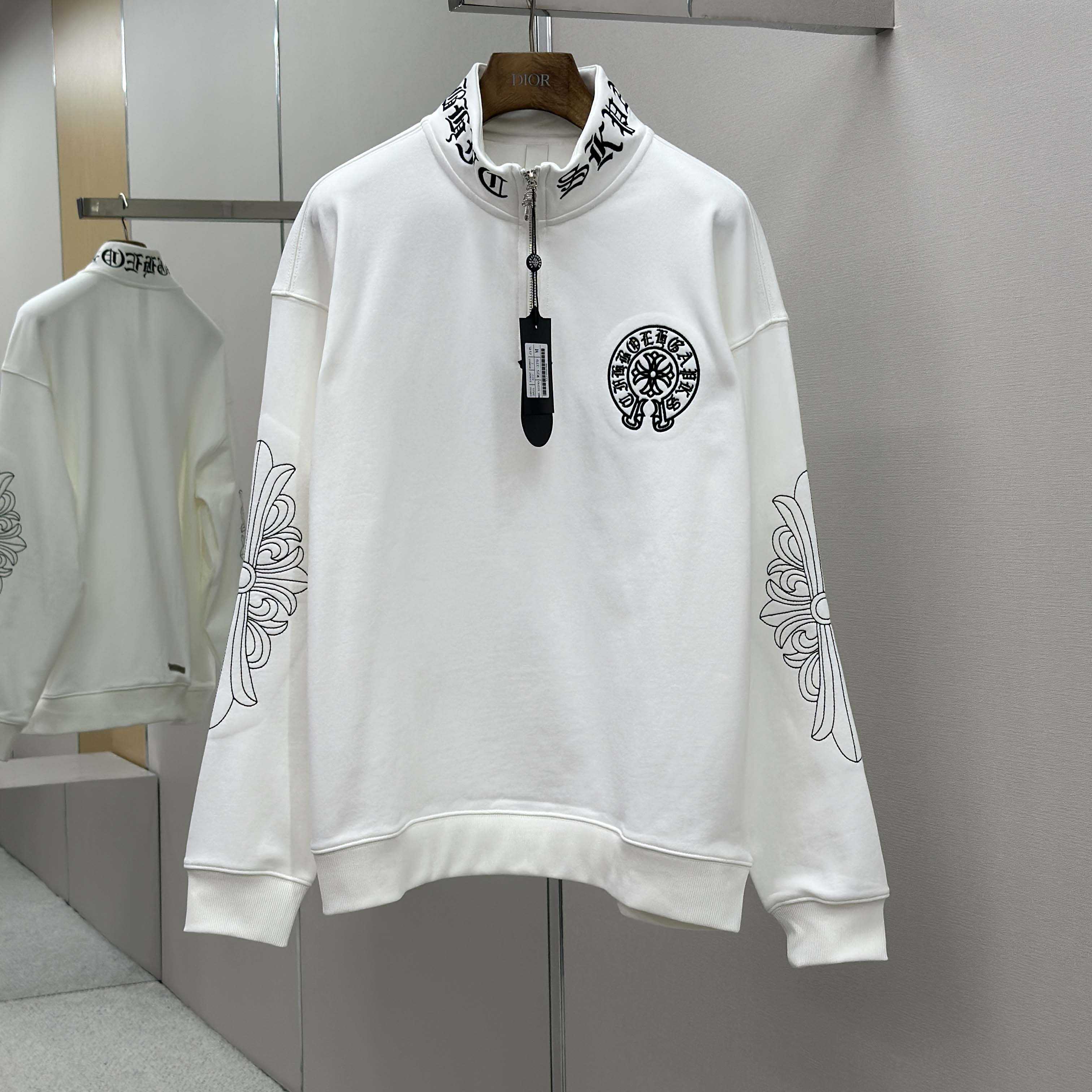 Chrome Hearts Half-zip Sweatshirt - DopestKickz
