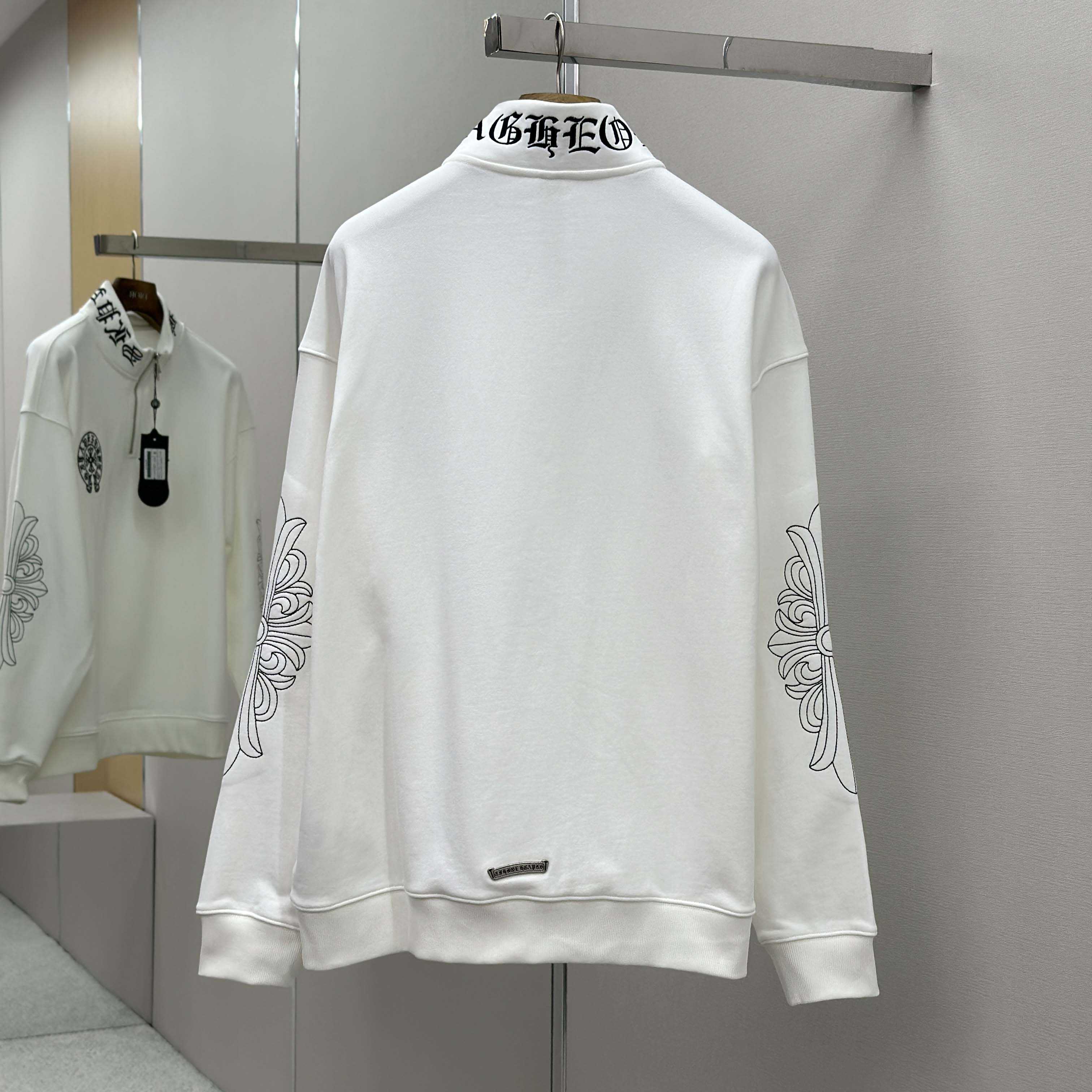 Chrome Hearts Half-zip Sweatshirt - DopestKickz