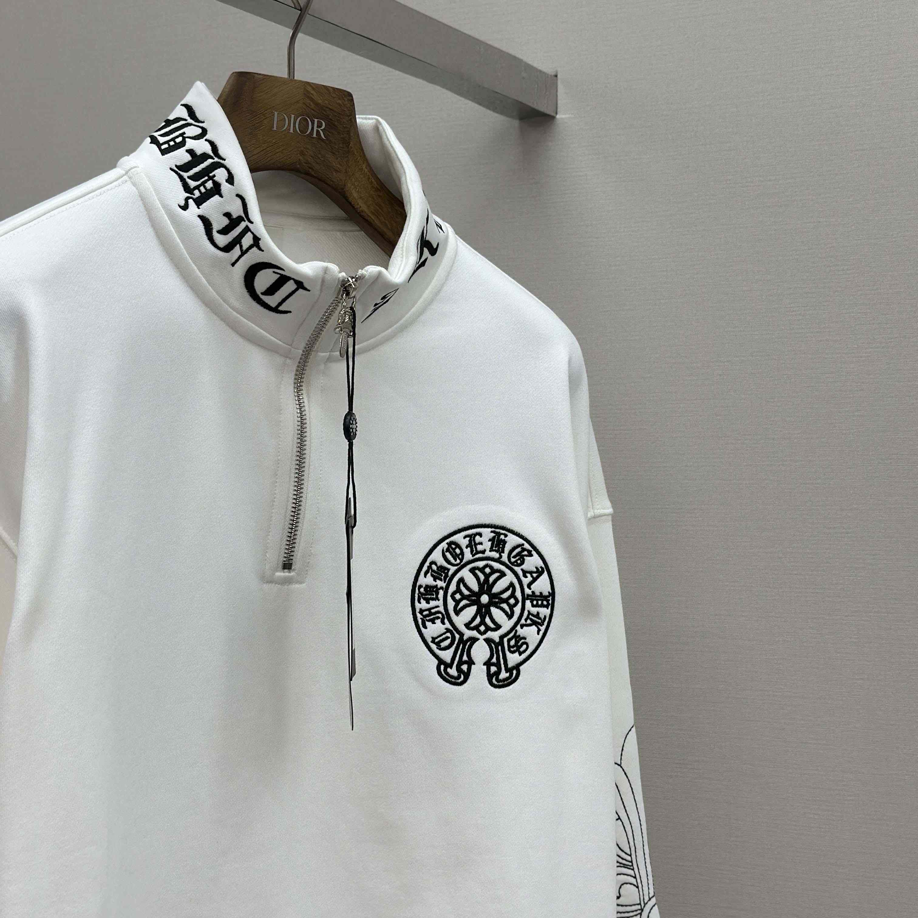Chrome Hearts Half-zip Sweatshirt - DopestKickz