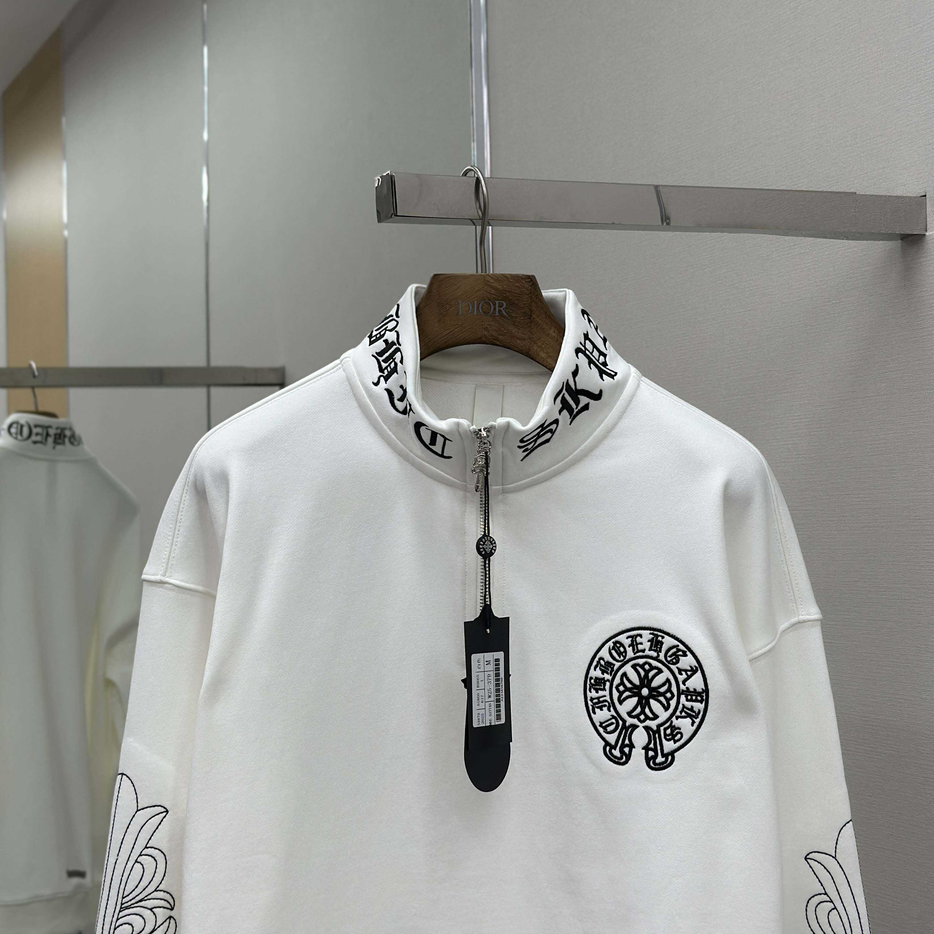 Chrome Hearts Half-zip Sweatshirt - DopestKickz