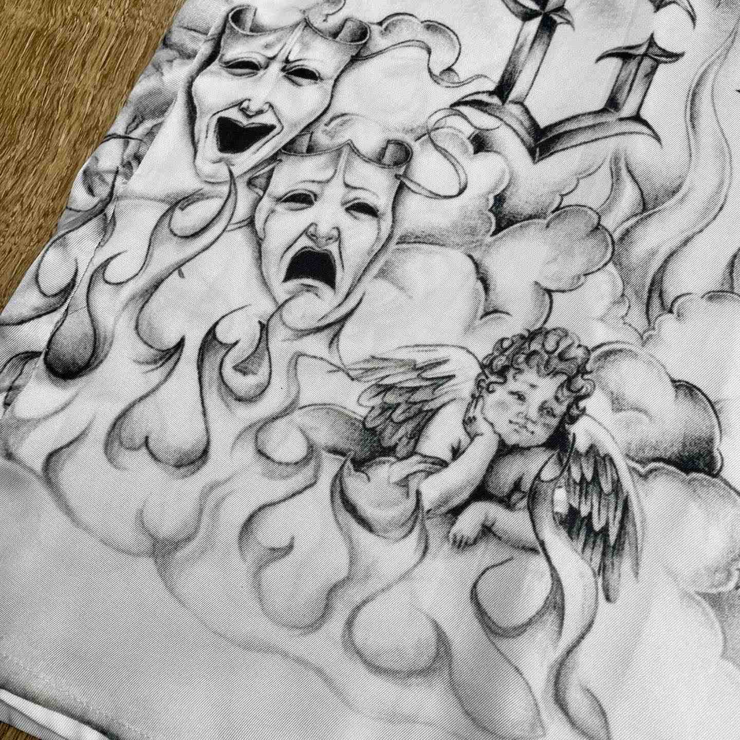 Casablanca Tattoo Long Sleeve Silk Shirt   CA3549 - DopestKickz