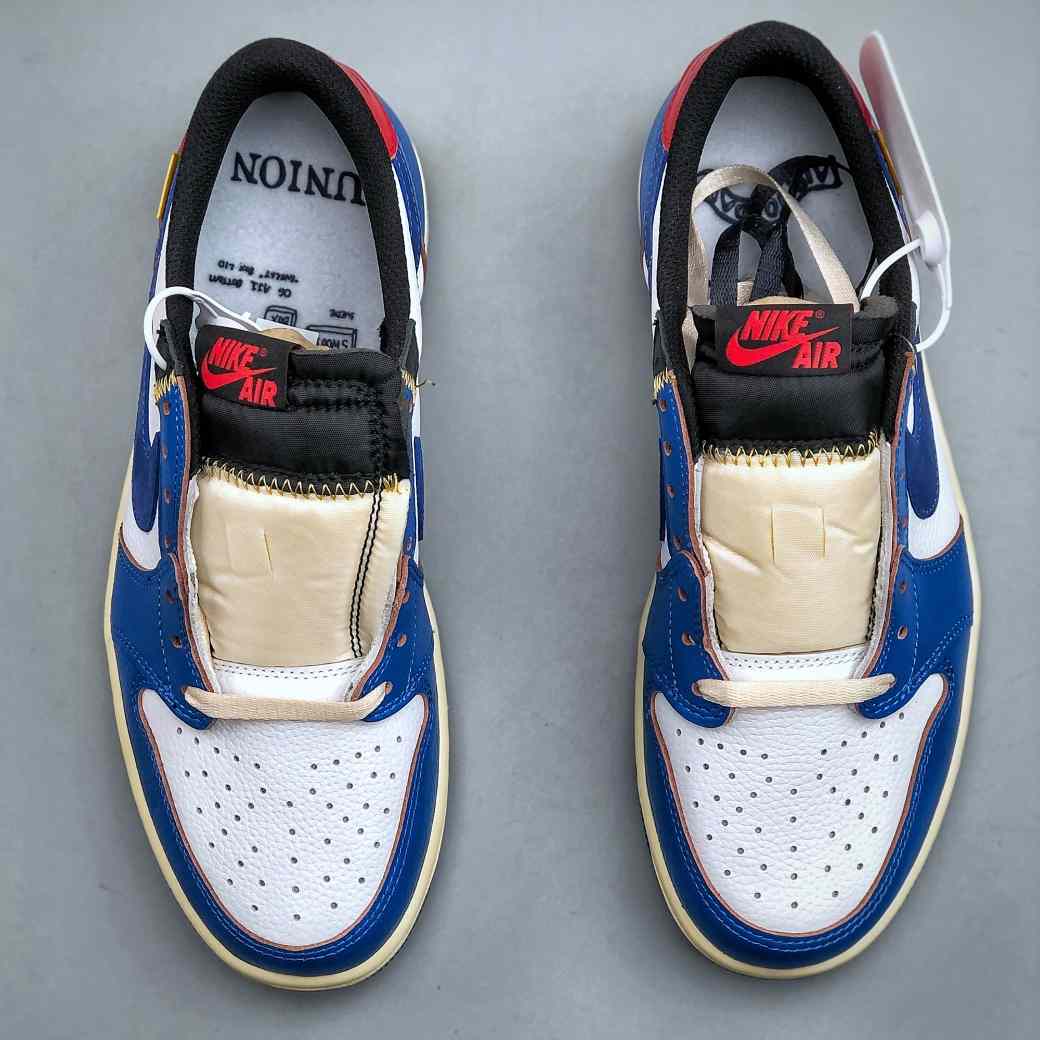 Union LA x Air Jordan 1 Low “White Blue Patchwork” HQ6998-146 - DopestKickz