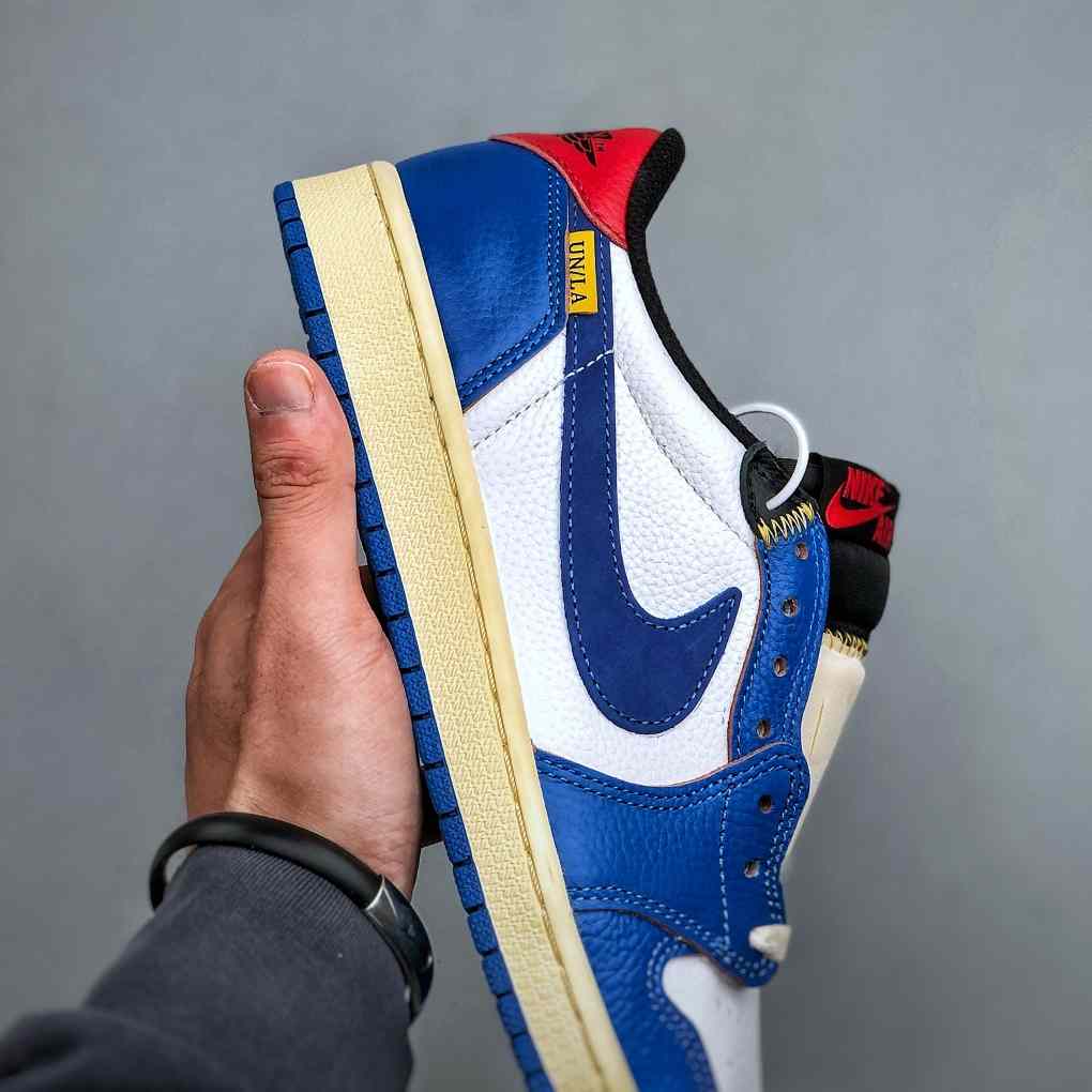 Union LA x Air Jordan 1 Low “White Blue Patchwork” HQ6998-146 - DopestKickz