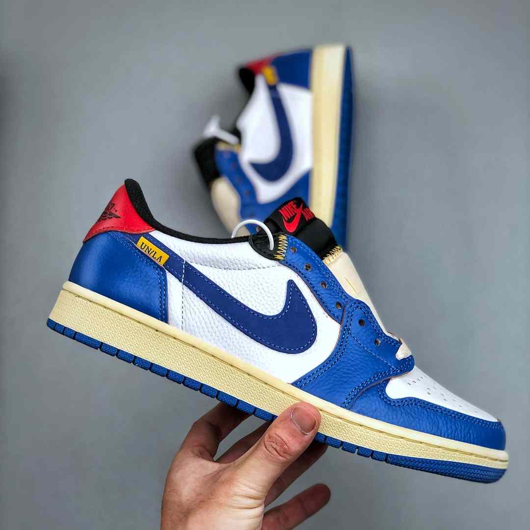 Union LA x Air Jordan 1 Low “White Blue Patchwork” HQ6998-146 - DopestKickz