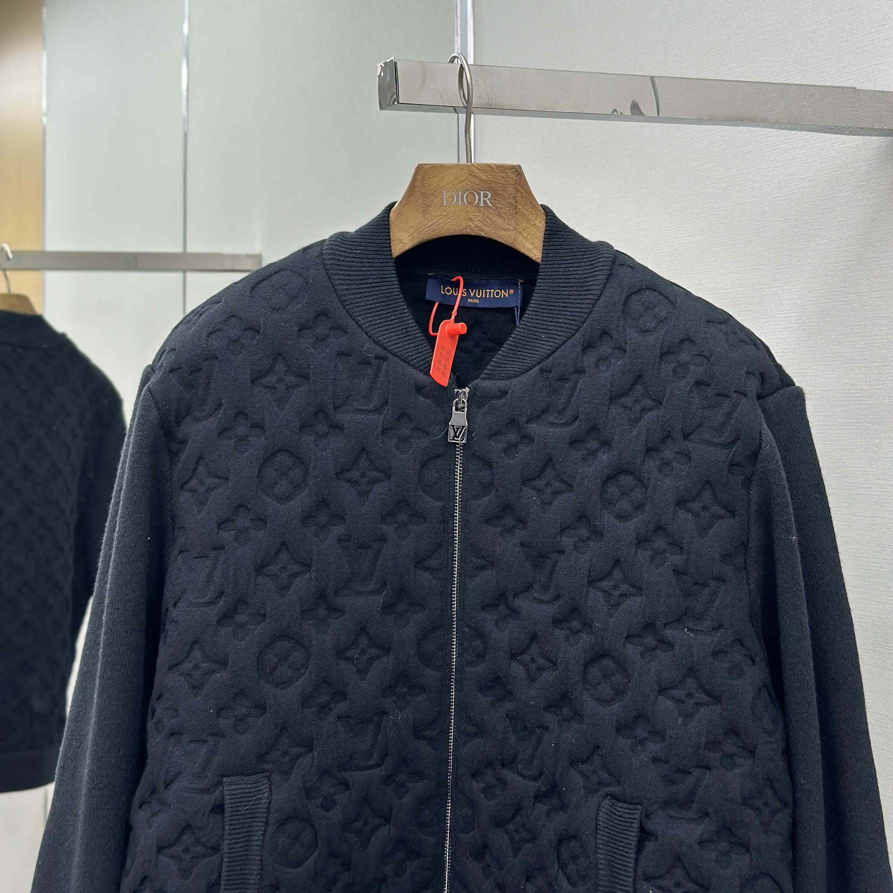 Louis Vuitton Monogram Padded Wool Blend Bomber   1AGJV7 - DopestKickz