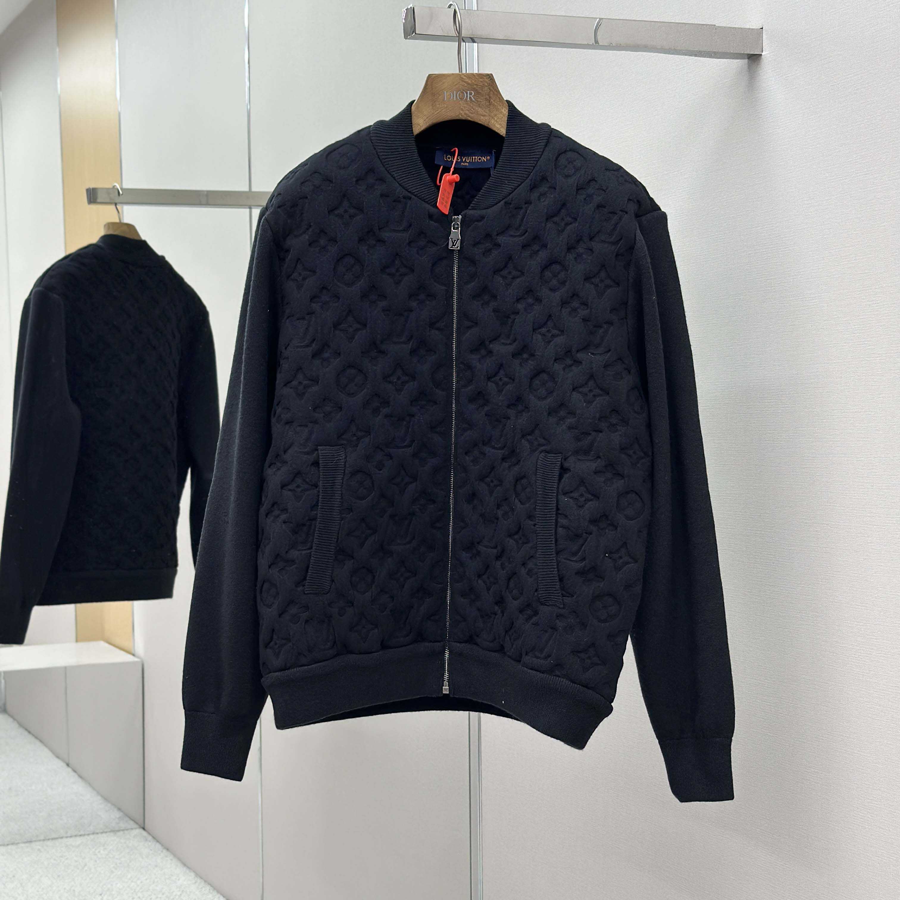 Louis Vuitton Monogram Padded Wool Blend Bomber   1AGJV7 - DopestKickz