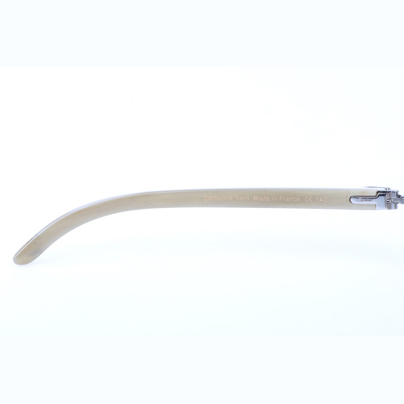 Cartier CT_3524012 Shell Mix White Buffalo Sunglasses In Silver Brown - DopestKickz