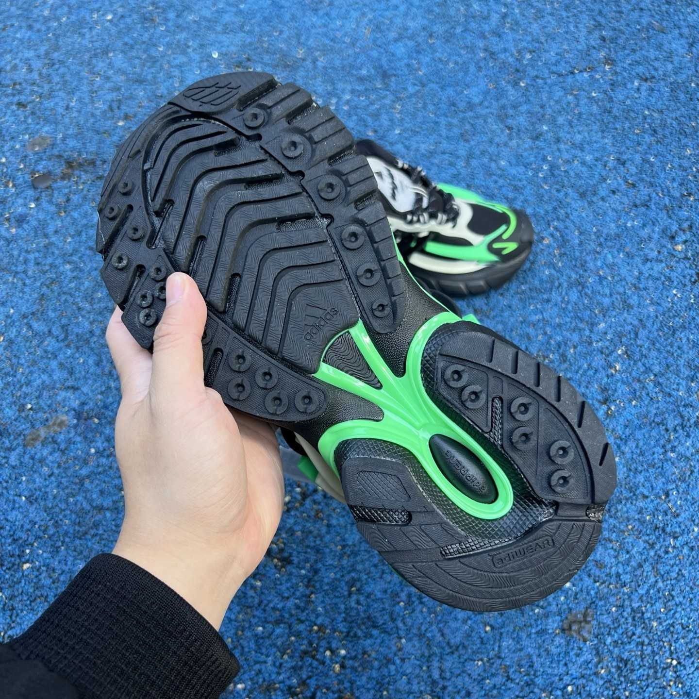 Pharrell x Virginia x adidas Adistar Jellyfish “Black/Green” Comfortable Fashion Slide JP9266 - DopestKickz