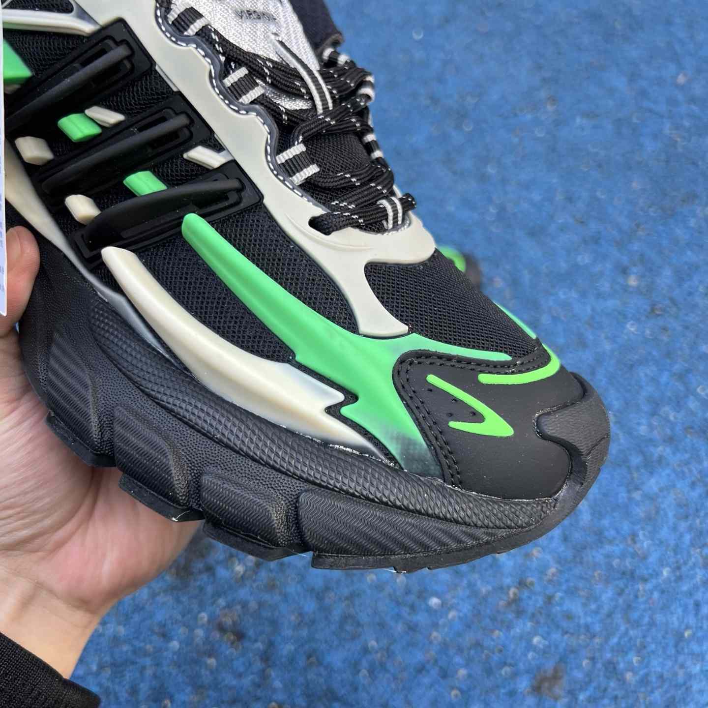 Pharrell x Virginia x adidas Adistar Jellyfish “Black/Green” Comfortable Fashion Slide JP9266 - DopestKickz