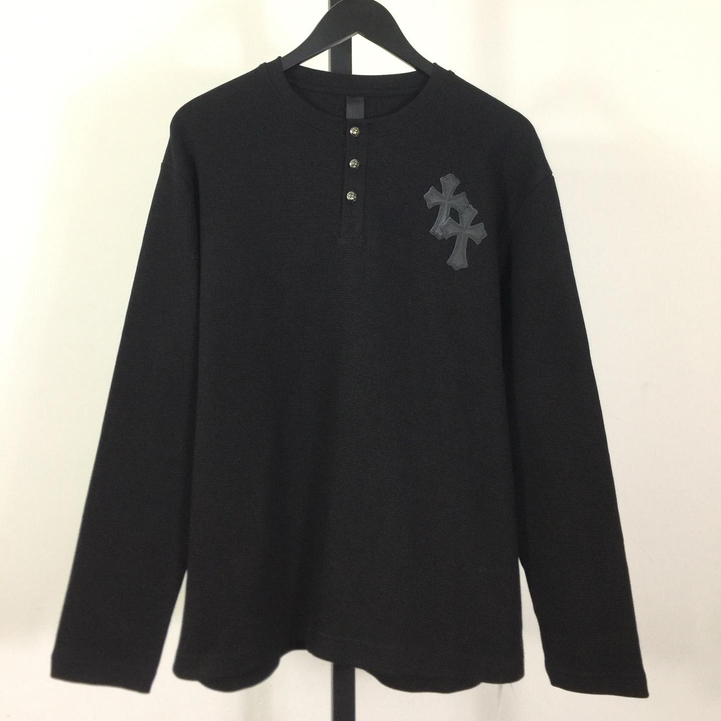 Chrome Hearts Waffle Henley Collar Long Sleeves - DopestKickz