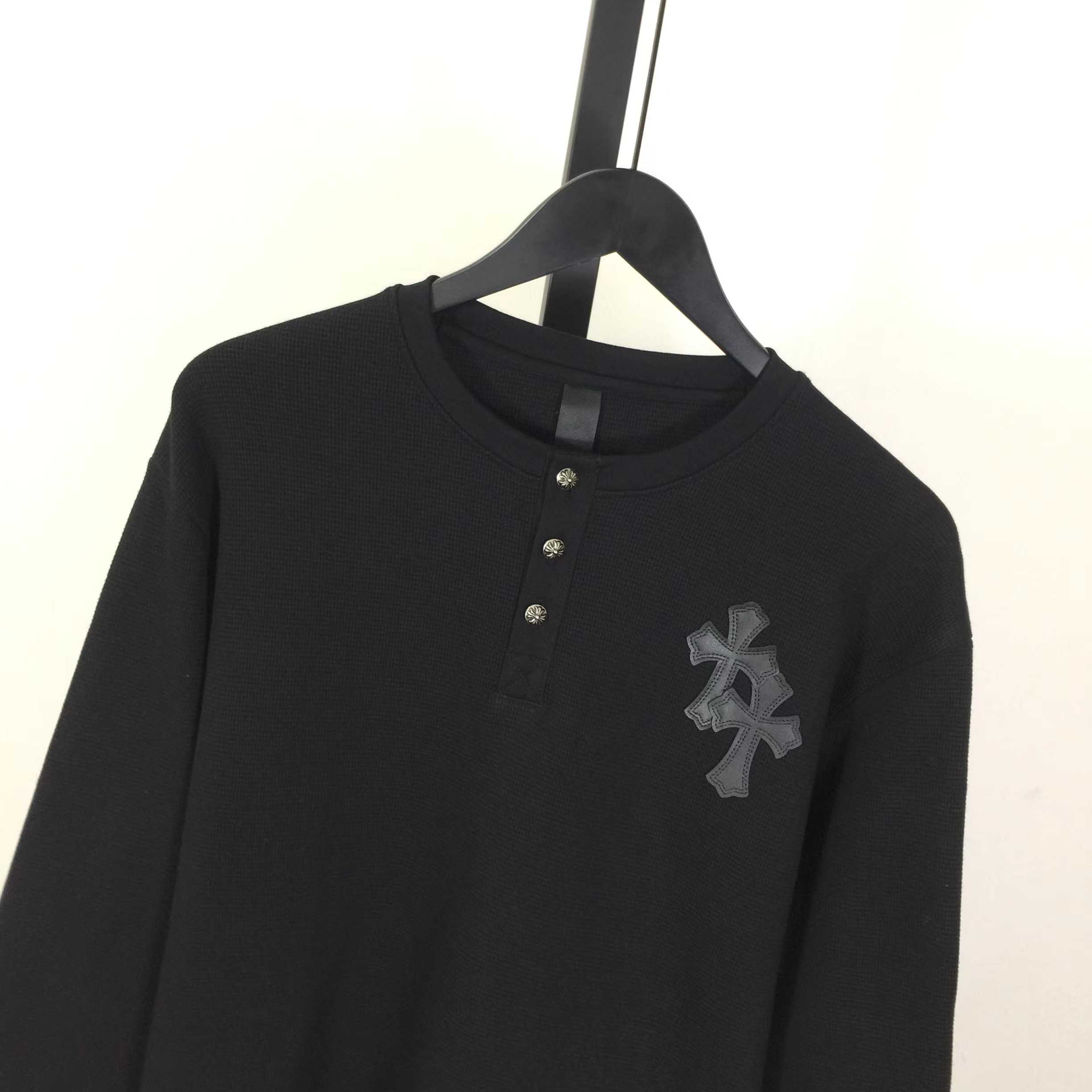 Chrome Hearts Waffle Henley Collar Long Sleeves - DopestKickz