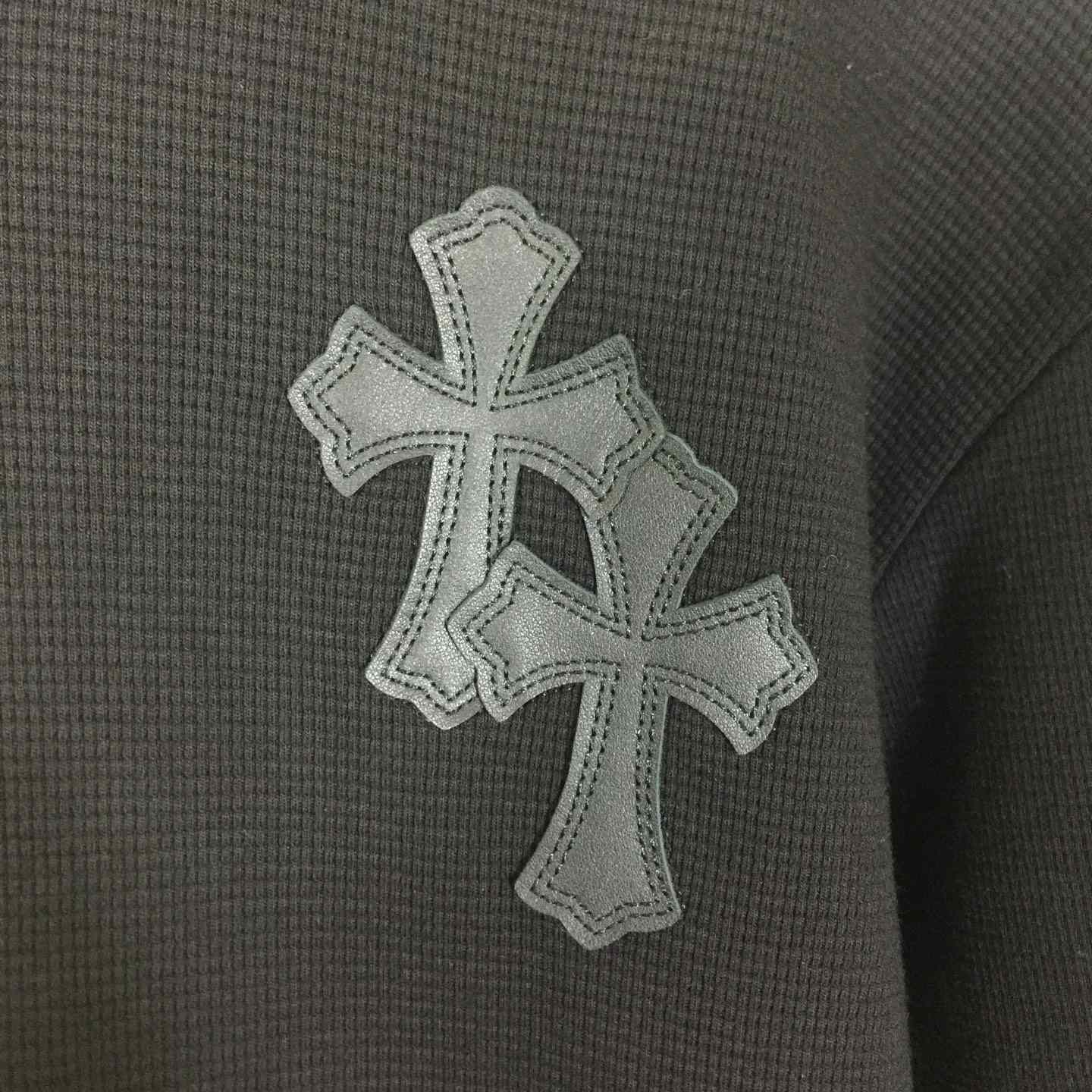 Chrome Hearts Waffle Henley Collar Long Sleeves - DopestKickz