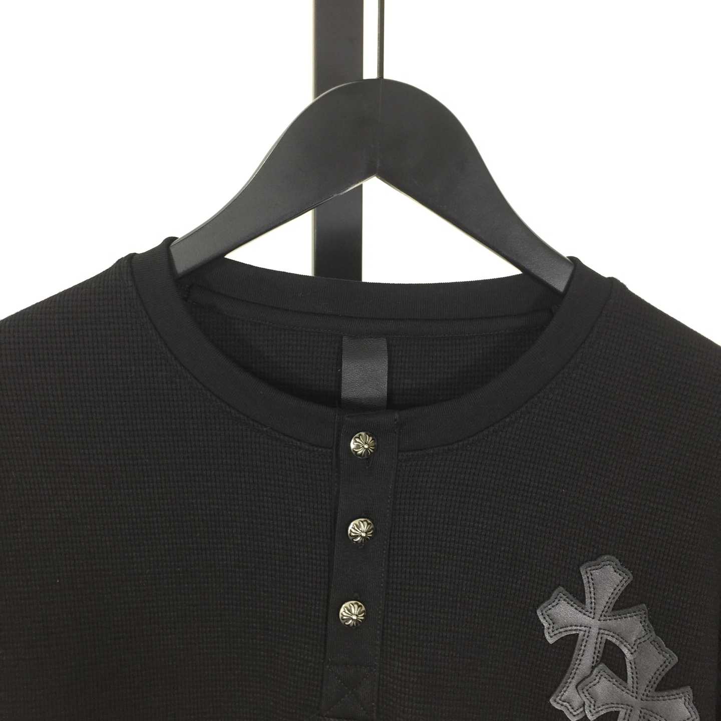 Chrome Hearts Waffle Henley Collar Long Sleeves - DopestKickz