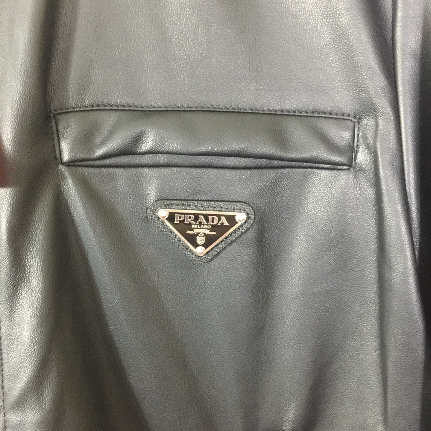 Prada Leather Bomber Jacket - DopestKickz