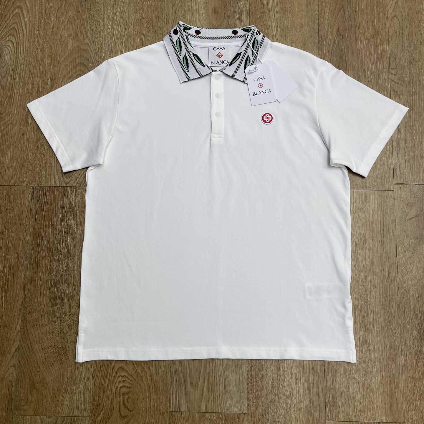 Casablanca Laurel Pique Short Sleeve Polo Shirt    c1097 - DopestKickz