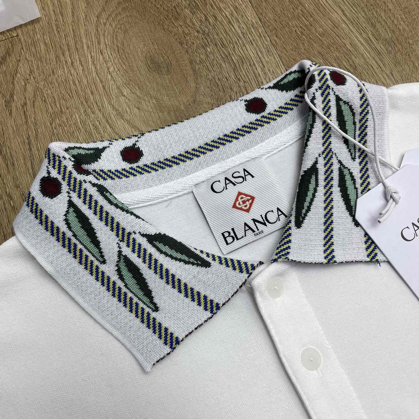 Casablanca Laurel Pique Short Sleeve Polo Shirt    c1097 - DopestKickz