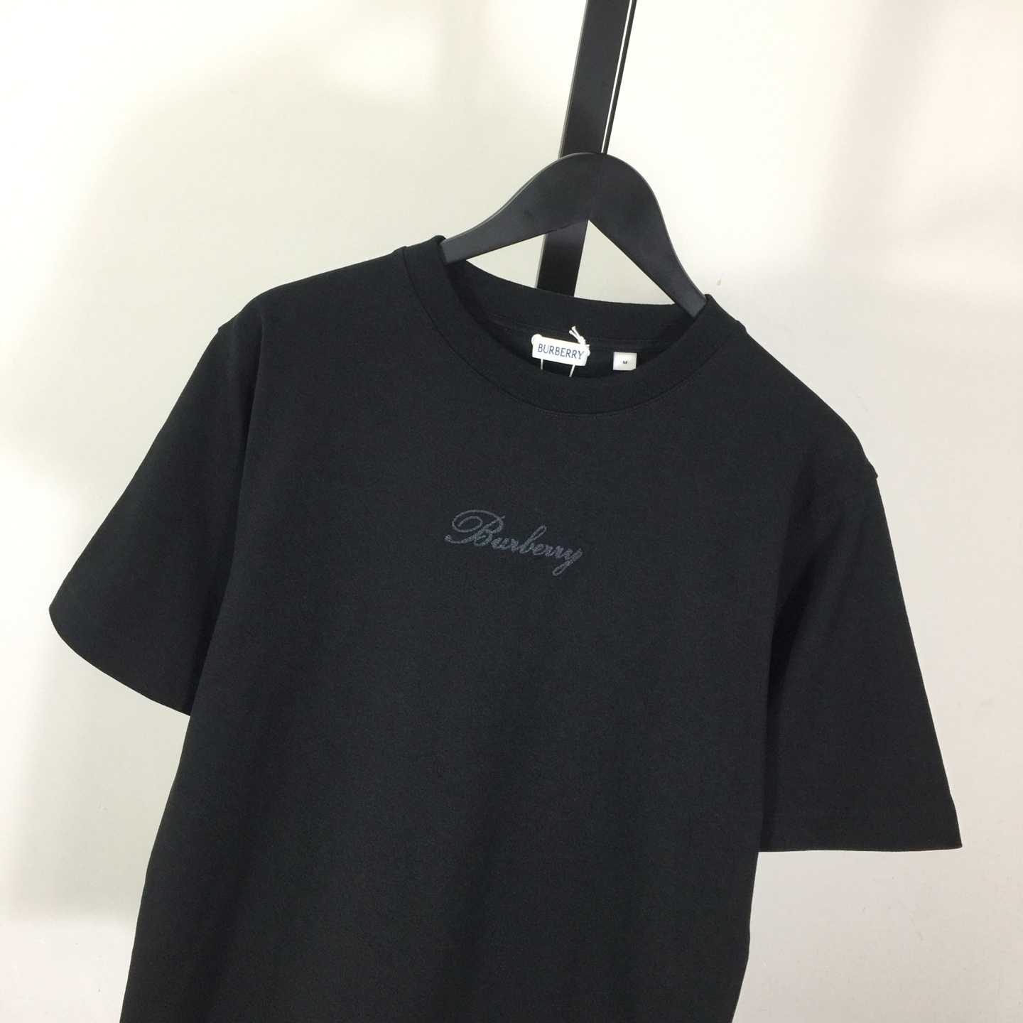 Burberry Check Cursive Logo Cotton T-shirt - DopestKickz