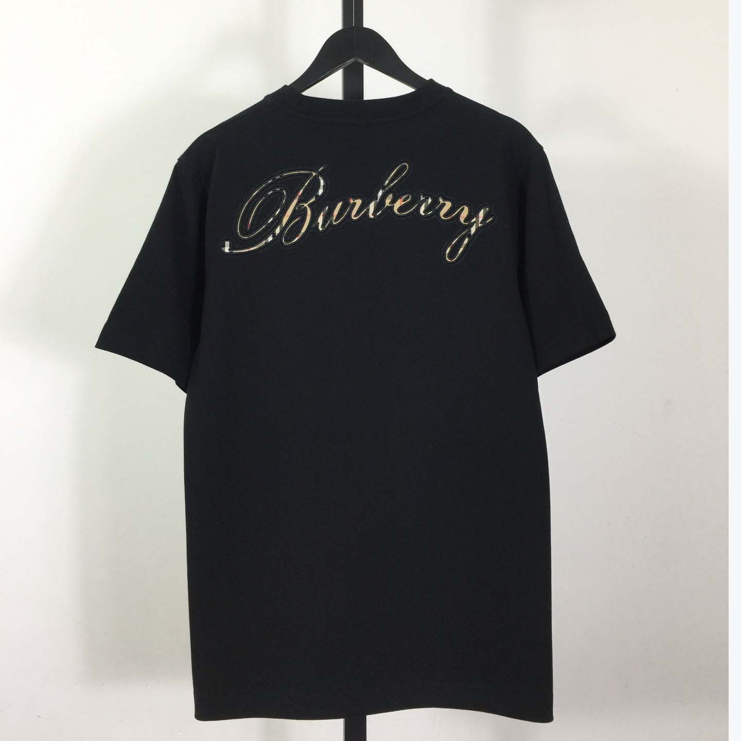Burberry Check Cursive Logo Cotton T-shirt - DopestKickz