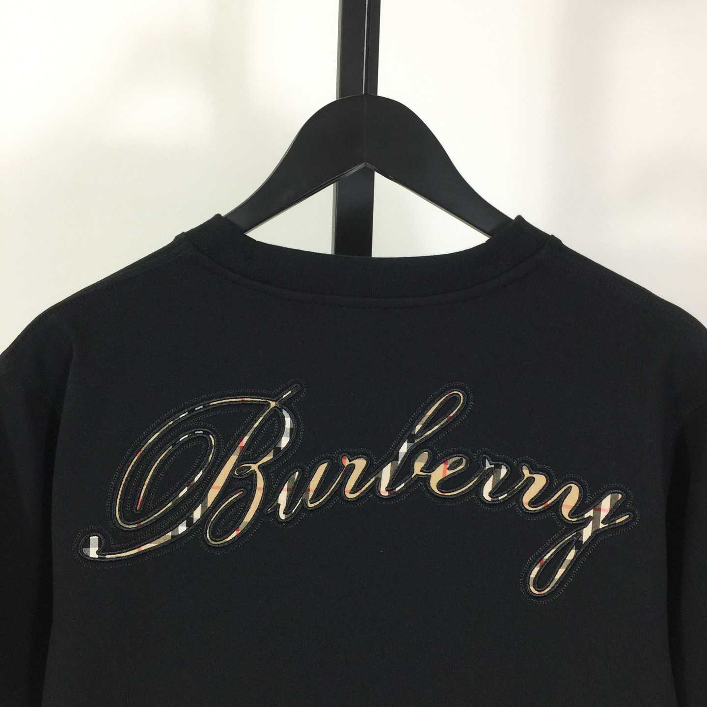 Burberry Check Cursive Logo Cotton T-shirt - DopestKickz