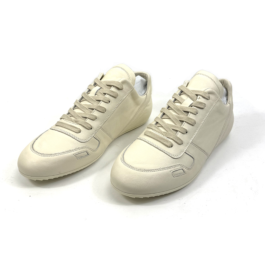 Rick Owens Minimal Sneak Leather Panel Sneakers - DopestKickz